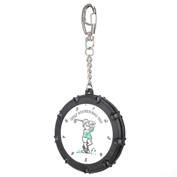 2-Pack Portable  Stroke Counter with Key Chain, 18-Hole Score Tracker, Silver Plastic & Metal, 6.7 x 3.0 Inch 2pcs Key Chain