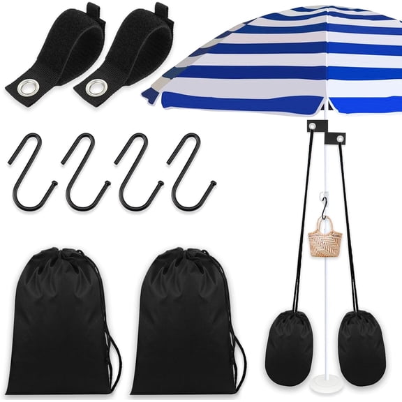 2 Pack Portable Summer Beach Umbrella Sand Bags Large Waterproof Canopy Weight Sandbag Umbrella Legs Heavy Duty Sandbag Kits for Canopy Legs Outdoor Gazebo Trampoline Pergola