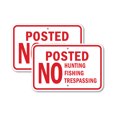 thumbnail image 1 of (2 Pack) Posted No Hunting Fishing Trespassing | 12" X 18" Heavy-Gauge Aluminum Sign | Rust Free Aluminum, Weather Resistant, Waterproof, Fade Resistant, 2 Pre-drilled Holes, 1 of 4
