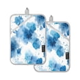 thumbnail image 1 of 2 Pack Pot Holders for Kitchen Heat Resistant Hot Pads Sets for Cooking Baking Blue Ink Pattern, 1 of 7