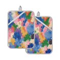 thumbnail image 1 of 2 Pack Pot Holders for Kitchen Heat Resistant Hot Pads Sets for Cooking Baking Colorful Splashes and Brushstrokes, 1 of 7