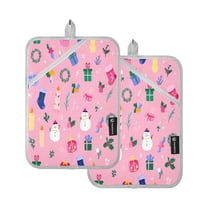 2 Pack Pot Holders for Kitchen Heat Resistant Hot Pads Sets for Cooking Baking Cute Christmas Element