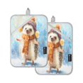 thumbnail image 1 of 2 Pack Pot Holders for Kitchen Heat Resistant Hot Pads Sets for Cooking Baking Cute Hedgehog in Hat, 1 of 7