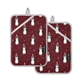thumbnail image 1 of 2 Pack Pot Holders for Kitchen Heat Resistant Hot Pads Sets for Cooking Baking Cute Penguin Pattern, 1 of 7