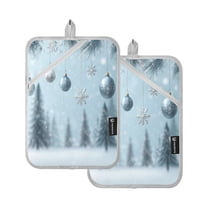2 Pack Pot Holders for Kitchen Heat Resistant Hot Pads Sets for Cooking Baking Glass Christmas Ornaments