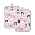 thumbnail image 1 of 2 Pack Pot Holders for Kitchen Heat Resistant Hot Pads Sets for Cooking Baking Panda and Clouds Pattern, 1 of 7