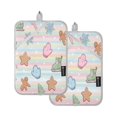 thumbnail image 1 of 2 Pack Pot Holders for Kitchen Heat Resistant Hot Pads Sets for Cooking Baking Pastel Christmas-themed, 1 of 7