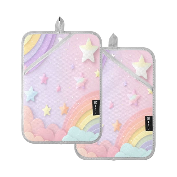 2 Pack Pot Holders for Kitchen Heat Resistant Hot Pads Sets for Cooking ...