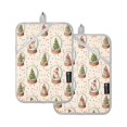 thumbnail image 1 of 2 Pack Pot Holders for Kitchen Heat Resistant Hot Pads Sets for Cooking Baking Snow Globe Pattern, 1 of 7