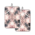 thumbnail image 1 of 2 Pack Pot Holders for Kitchen Heat Resistant Hot Pads Sets for Cooking Baking Soft Pink Tie-dye Pattern, 1 of 7