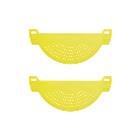 2 Pack Pot Strainer for Pots and Pans, PP Plastic Kitchen Drainer for Pasta, Vegetables and Fruits