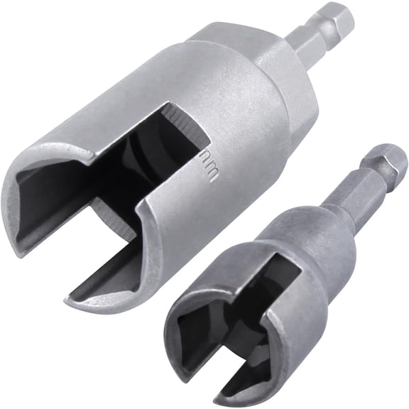 2 Pack Power Wing Nut Driver Set (2 Size 12mm,19mm) Wing Nut Drill Bit Socket Wrench Tool Set with 1/4 Quick Connect Hex Shank for Panel Nuts C Hook Bolts Eye Screws Q-Hanger