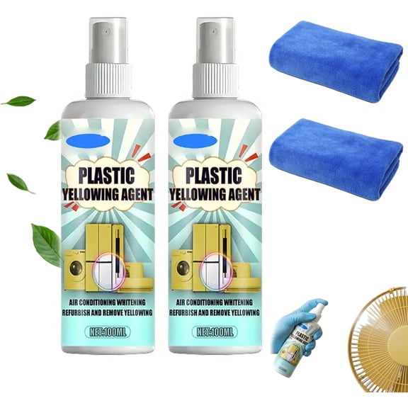 2-Pack Powerful Plastic Yellowing Restorer  Fast-Acting Cleaner for Oxidized Appliances, Electronics & More