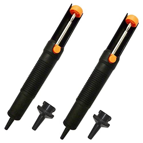 2 Pack Powerful Solder Sucker with PTFE Nozzle, ESD Safe, 7.3" Length, Includes 2 Spare Tips