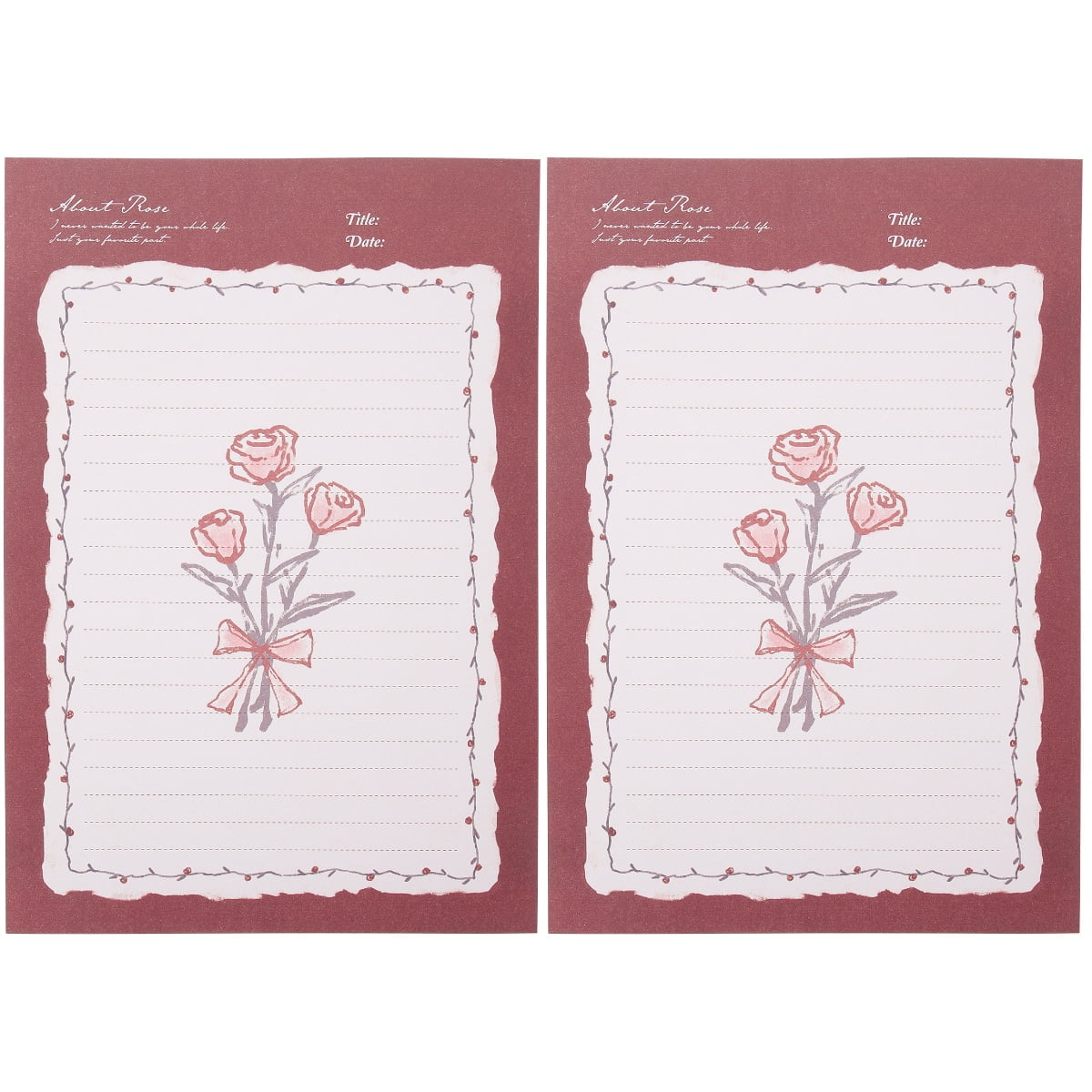 2 Pack Practical Light Retro Notebook The Work Portable Notepad Bouquet ...