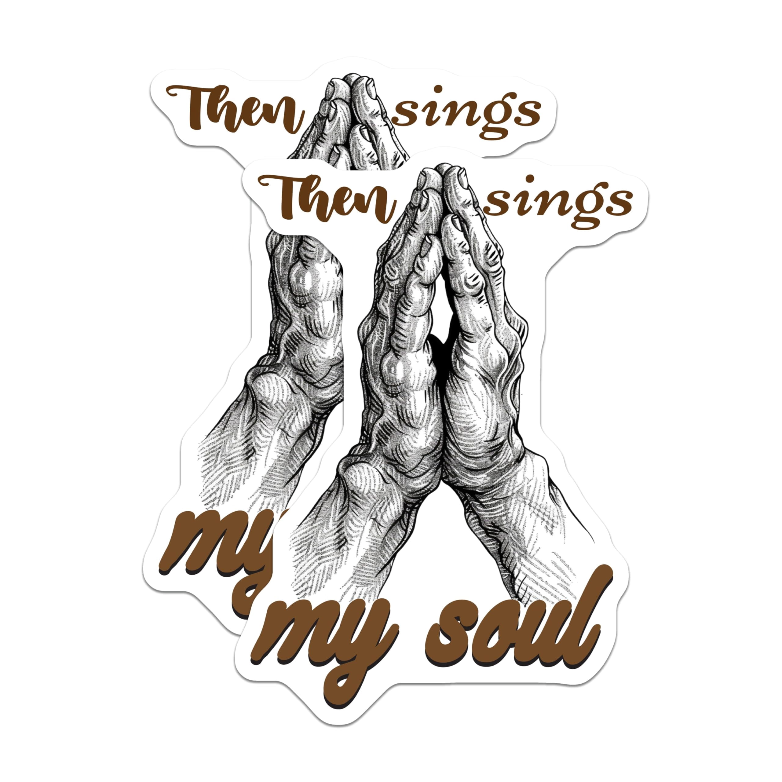 (2 Pack) Praying Hands Stickers - Religious Decal - Inspirational ...