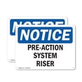 thumbnail image 1 of (2 Pack) Pre-Action System Riser OSHA Notice Sign 14 Inch X 10 Inch Indoor / Outdoor Rust-Free Aluminum Metal Signs for Workplace, Workshop, and Construction Site, Made in the USA, 1 of 8