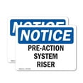 thumbnail image 1 of (2 Pack) Pre-Action System Riser OSHA Notice Sign 18 Inch X 12 Inch Vinyl Label Decal Sticker Weather Resistant, UV Protected for Workplace, Business, and Construction Site, Made in the, 1 of 7