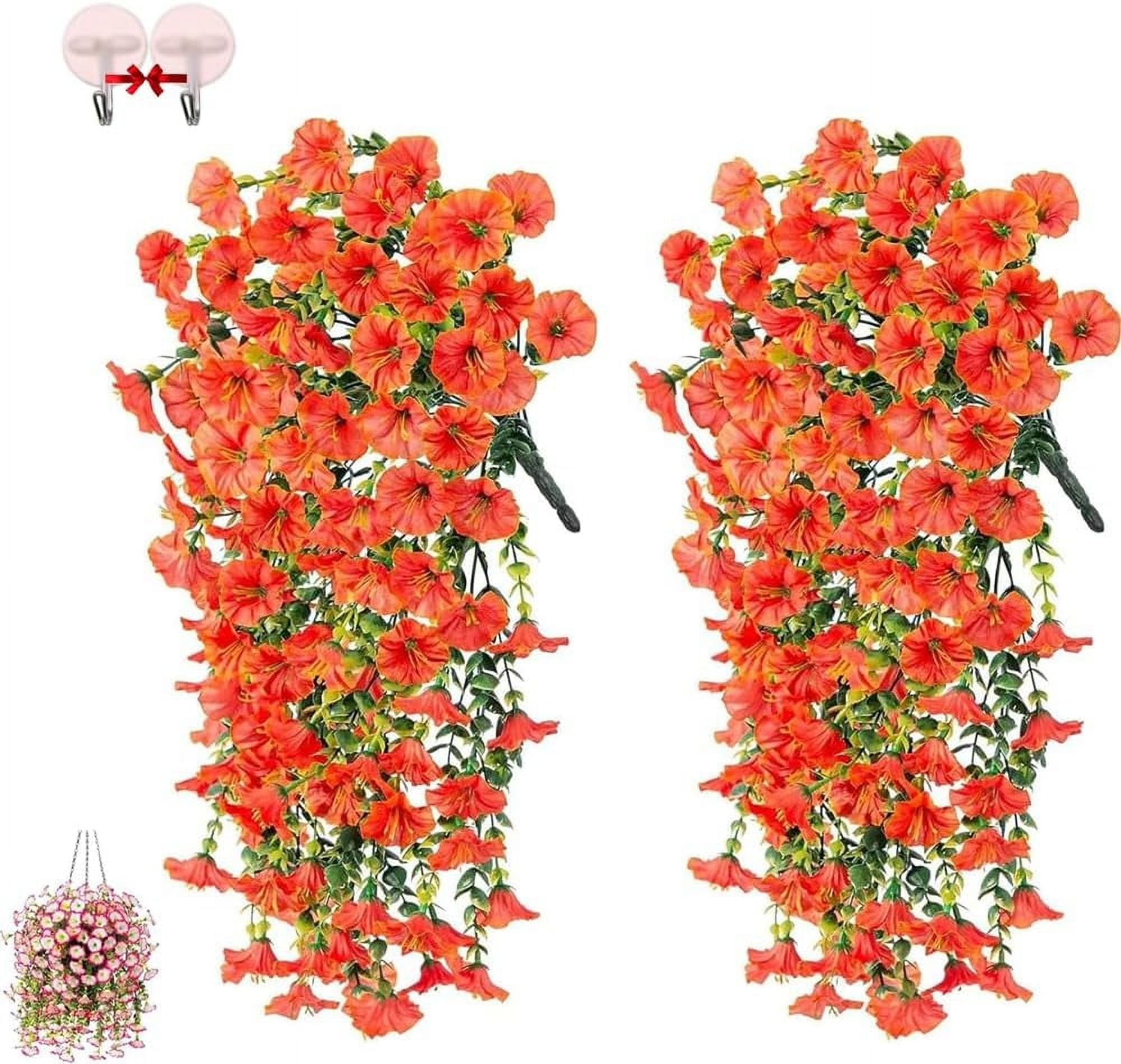 2er-Pack Precisetrue Hängeblumen – Künstliche Prunkwinden, 75 Cm Lang, UV-beständig, In Verschiedenen Farben – Für Balkon, Zaun & Innenraum