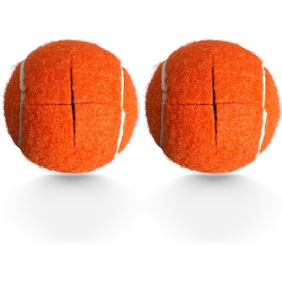 2 Pack Precut Tennis Balls for Walkers, Heavy Duty Glide Balls for Walkers & Furniture Legs - Universal Floor Protectors, Long Lasting & Easy Installation