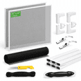 Small Window Frame Kit 2-Pack Preframed Window Screen Kit, 46'' x 46'', Metal Frame for DIY ...