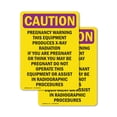 thumbnail image 1 of (2 Pack) Pregnancy Warning This Equipment OSHA Caution Radiation Sign, 1 of 7