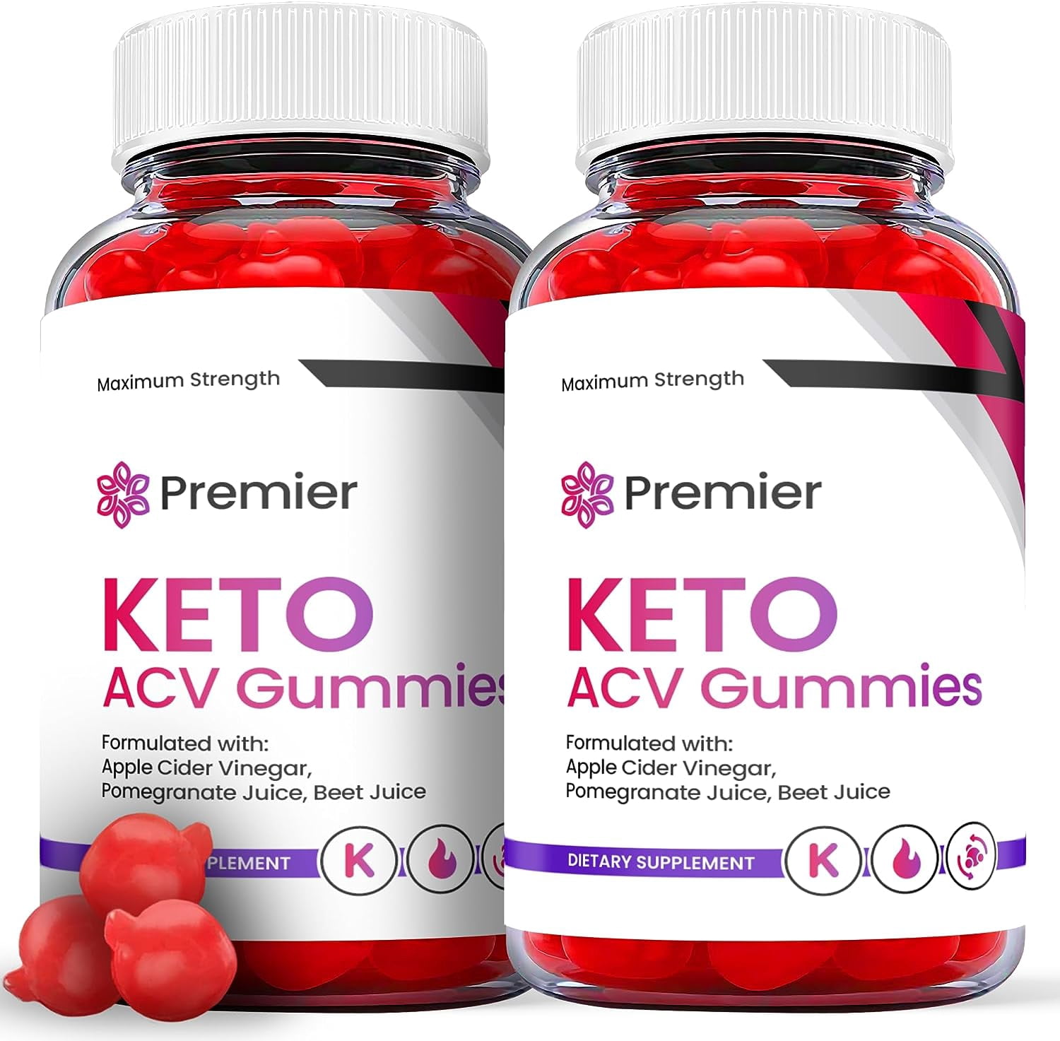 (2 Pack) Premier Keto ACV Gummies Apple Cider Vinegar Supplement for Weight Loss Energy