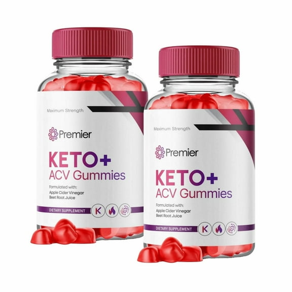 (2 Pack) Premier Keto ACV Gummies, Premier Keto + ACV Gummies Blast Advanced Weight Management Apple Cider Vinegar 1000MG - Premier Keto Supplement with Folate Beet Root (120 Gummies)