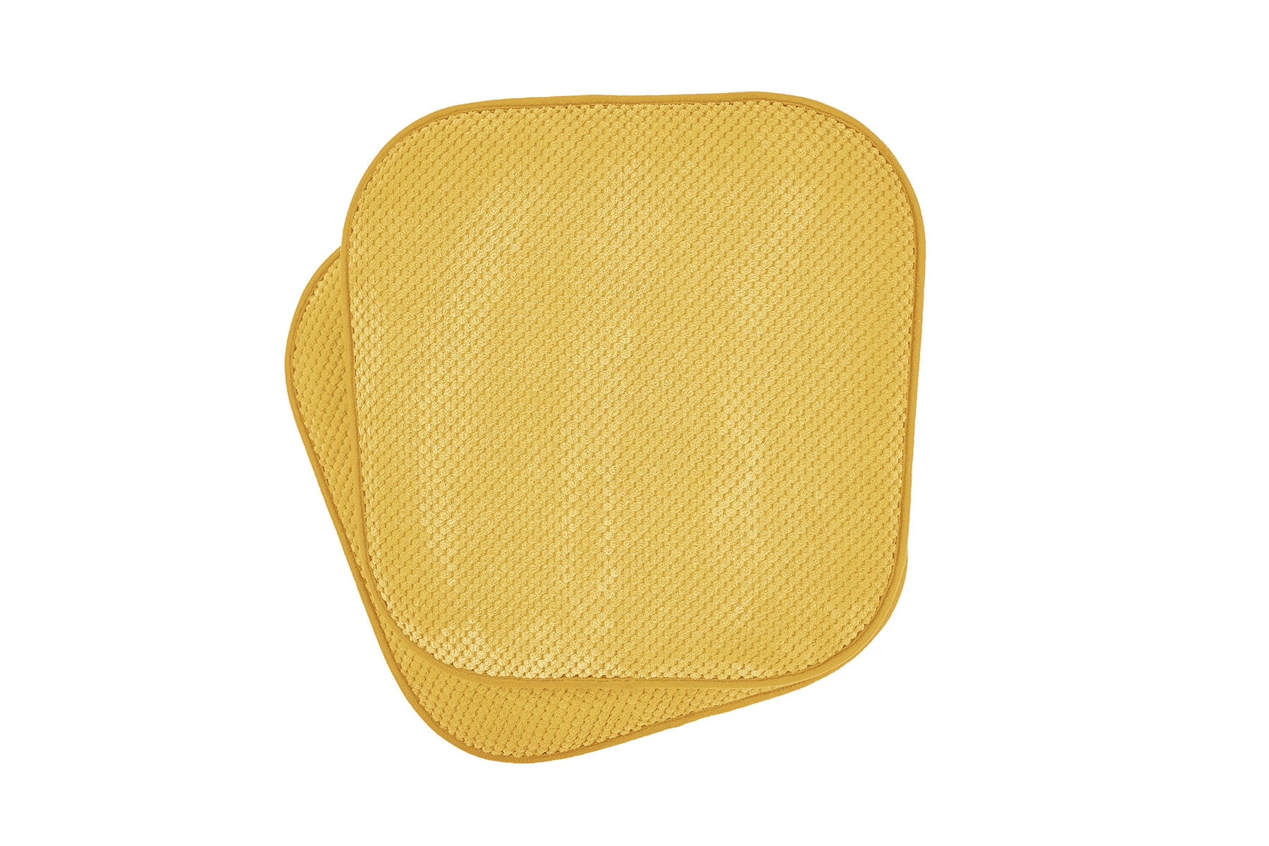 2 Pack: Premium Comfort Non Slip Memory Foam Kitchen & Dining Room Seat/Chair Cushions - Gold