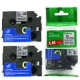 thumbnail image 1 of 2/Pack - Premium Compatible with TZe-911 Black on Silver 1/4 p-touch Label tape, 6mm laminated replacment TZe911 tape, TZ911 0.23" black ink on silver label with color/size guide., 1 of 2