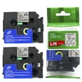thumbnail image 1 of 2/Pack - Premium Compatible with TZe-M11 Black on Matte Clear 1/4 p-touch Label tape, 6mm laminated replacment TZeM11 tape, TZM11 0.23" black ink on clear matte label., 1 of 2