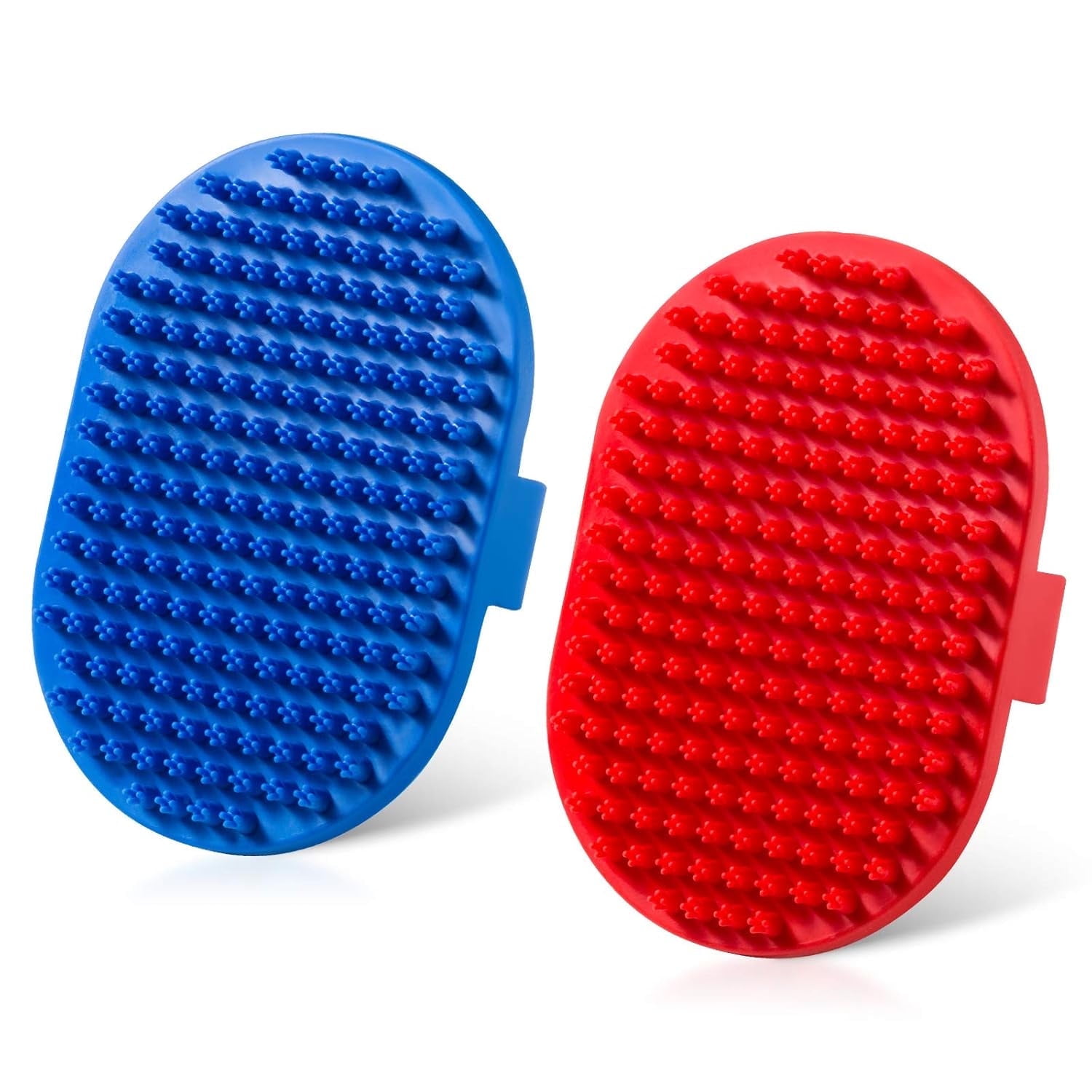 2-Pack Premium Dog & Cat Grooming Brush  Adjustable Silicone Handle, Deshedding Massager for Wet/Dry Fur (Long & Short Hair)