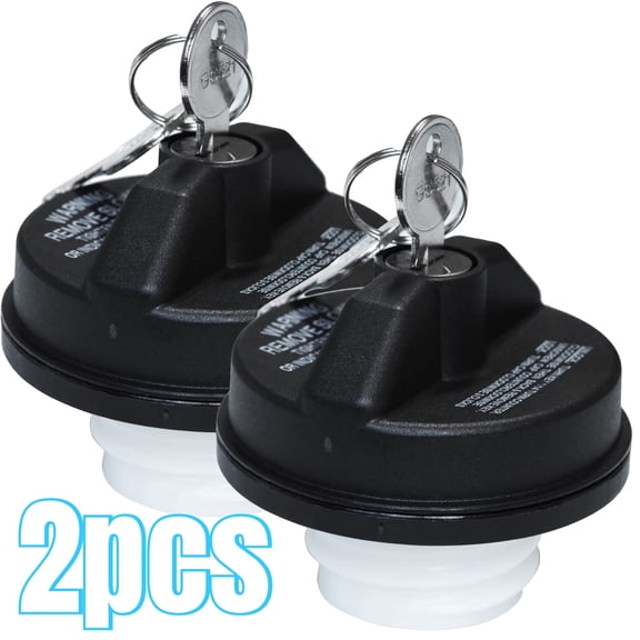 2 Pack Premium Locking Fuel Gas Cap Replacement for Vehicles