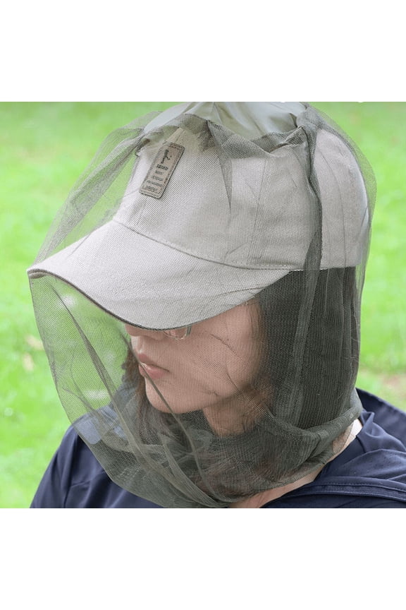 2 Pack Premium Mosquito Head Net for Insect, Fly & Bug Protection | Ultra Large & Long, Extra Fine Holes for Camping, Hiking, Fishing, Gardening, Safari, Fits All Hats for Men & Women