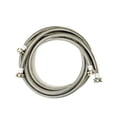 thumbnail image 1 of 2-Pack Premium Stainless Steel Washing Machine Hoses - 5 FT No-Lead Burst Proof Water Inlet Supply Lines - Universal Connection, 1 of 5