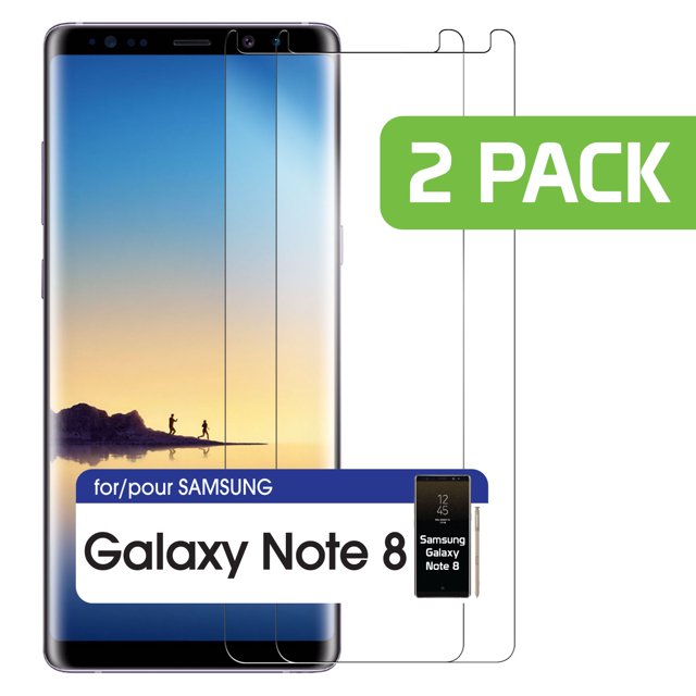 2 Pack Premium Tempered Glass Screen Protector for Samsung Galaxy Note