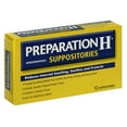 thumbnail image 1 of 2 Pack - Preparation H Hemorrhoidal Suppositories 12 Each, 1 of 1