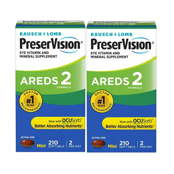 2 Pack | PreserVision AREDS2 Formula, 210 Soft Gels