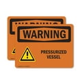 thumbnail image 1 of (2 Pack) Pressurized Vessel With Symbol OSHA Warning Sign 18 Inch X 12 Inch Plastic Sign, Weather Resistant, UV Protected for Workplace, Business, and Construction Site, Made in the USA, 1 of 8