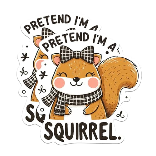 (2 Pack) Pretend I'm A Squirrel Magnets - Funny Punny Animal Magnet - 5" On Longest Side - Premium Magnet - for Cars, Refrigerators, Toolboxes - Made in USA - MAG1354