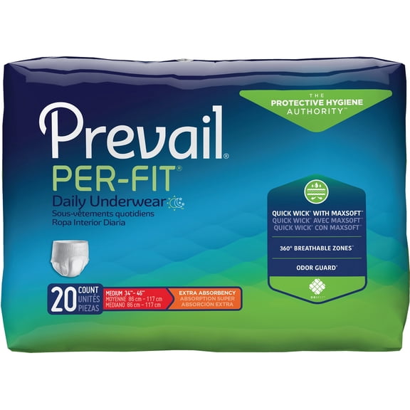 2 Pack - Prevail Per-Fit Protective Underwear, Medium, 20 count