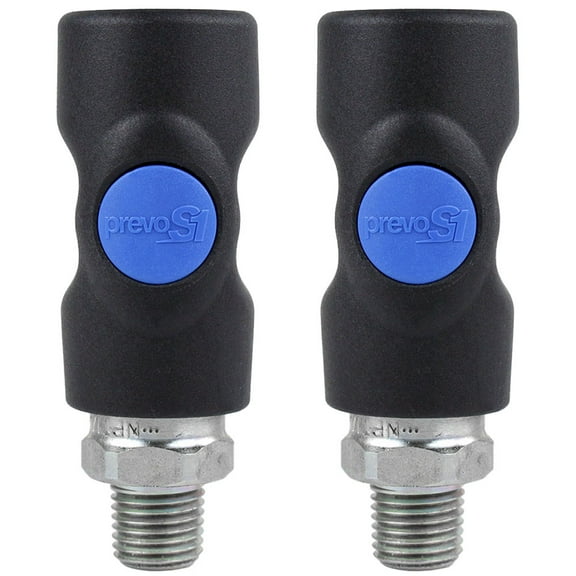 2 Pack Prevost Safety Air Plug Coupler 1/4" MNPT Prevo S1 Industrial ISI061251
