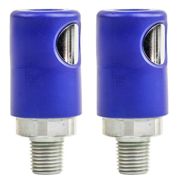 2 Pack Prevost Silver Air Plug Coupler IRC 061251 1/4" MNPT Quick Coupling