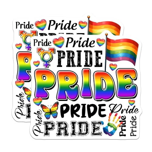 (2 Pack) Pride Rainbow Magnets - 5" On Longest Side - for Cars, Fridges, Toolboxes - Made in USA - MAG8257