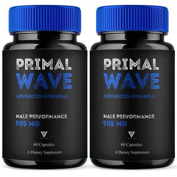 (2 Pack) Primal Wave Male Capsule, PrimalWave Advanced Support (120 Capsules)
