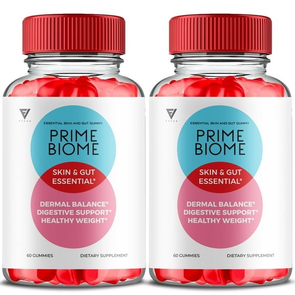 (2 Pack) Prime Biome Gummies PrimeBiome Skin & Gut Supplement (120 Gummies)