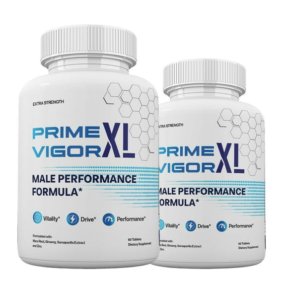 (Pack of 2) Prime Vigor XL for Men Advanced Formula, Prime Vigor XL Pills, 120 Count
