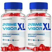 2 Pack Prime Vigor XL Gummies for Men, Advanced Formula Prime Vigor XL Max Performance Supplement, Premium All Natural Ingredients Maximum Strength