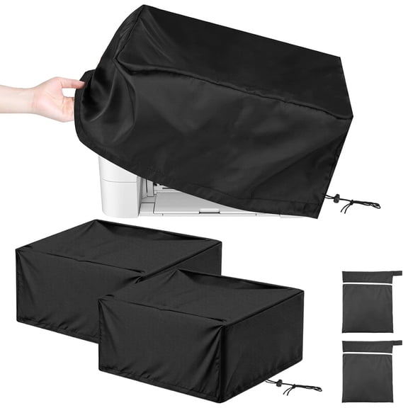 2 Pack Printer Dust Covers, Waterproof Printer Protective Cover, Fit Most Compact Printers Up to 20"L X 16"W X 12"H, Oxford Fabric, Scratch-Proof
