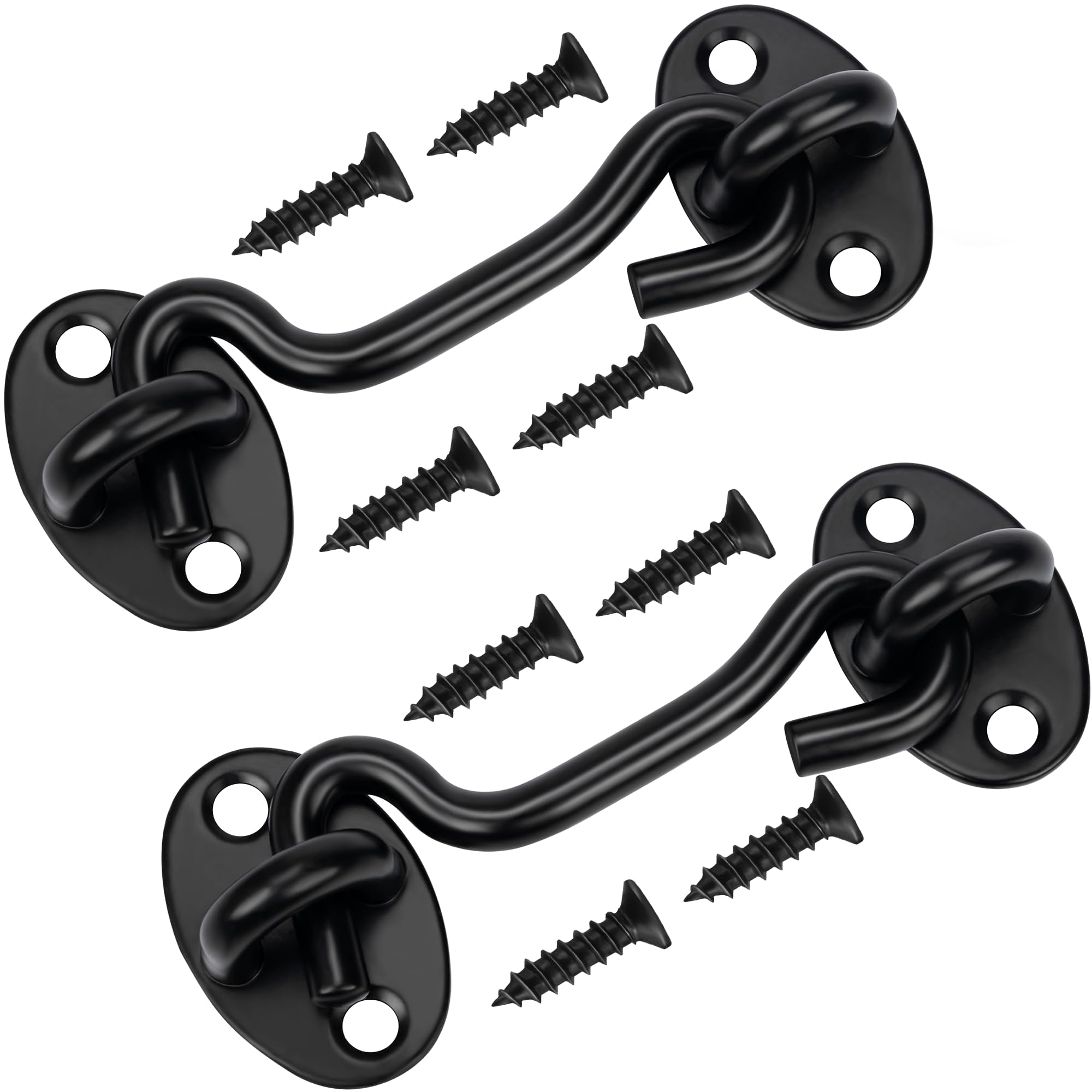 2 Pack Privacy Hook and Eye Latch for Barn Door, Stainless Steel Gate ...